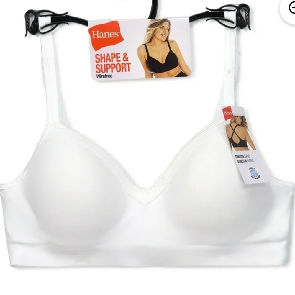 Hanes Women's White Wirefree Bra NWOT
